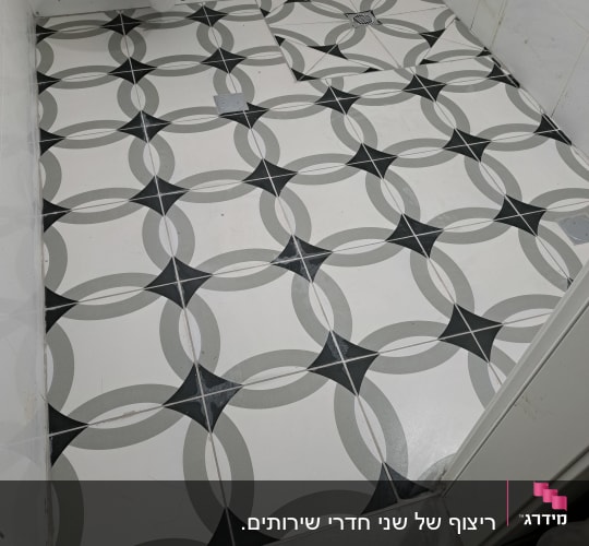 ריצוף חדש בשירותים עם אריחים מעוצבים